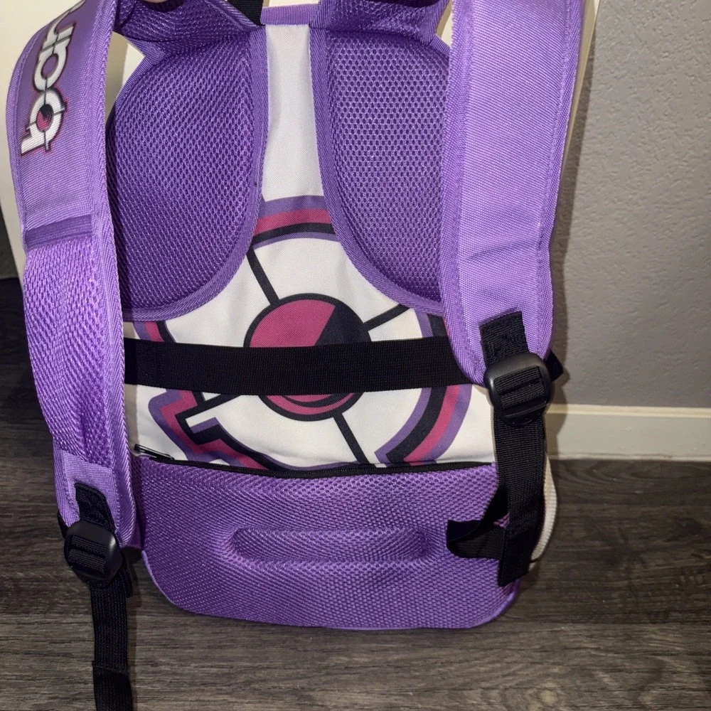 Bang Energy Drink Laptop Utility Backpack Purple White Black Tech Gym School Bag